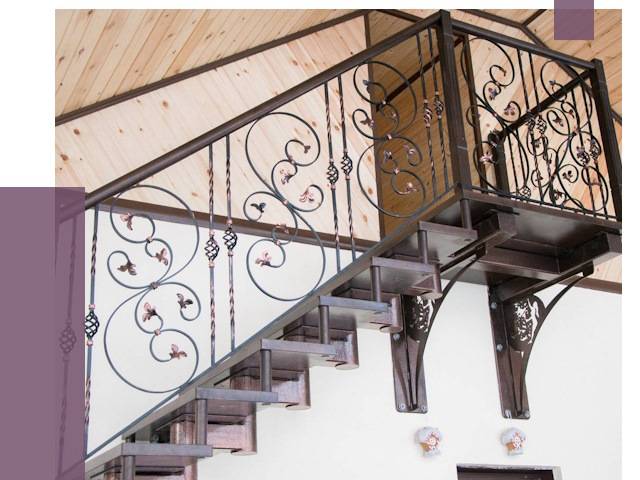 Кованые лестницы в Медногорске от 79342 руб. под ключ