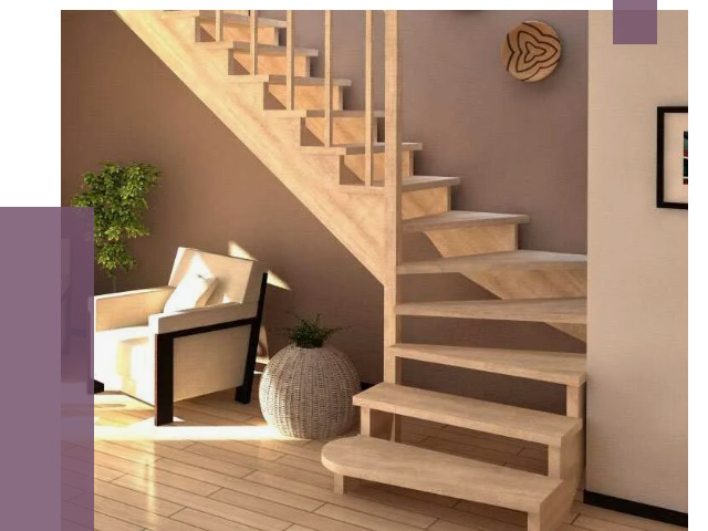 Изготовление Г-образных лестниц в Медногорске от 18818 руб. 