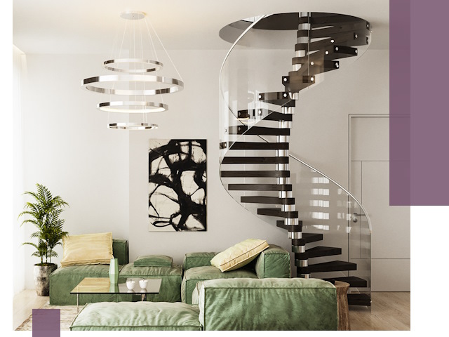 Лестницы для двухуровневой квартиры в Медногорске — изготовление и монтаж