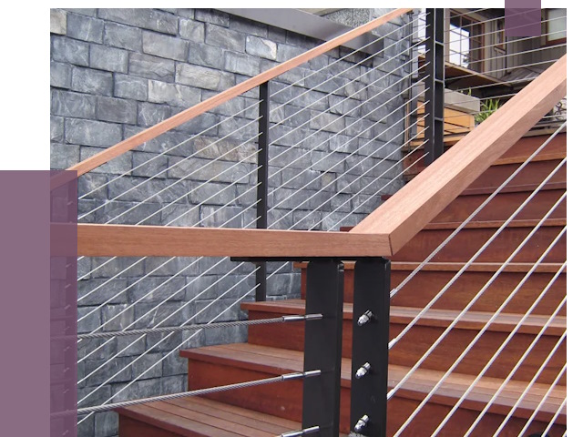 Тросовые перила под ключ в Медногорске от 7731 руб. 