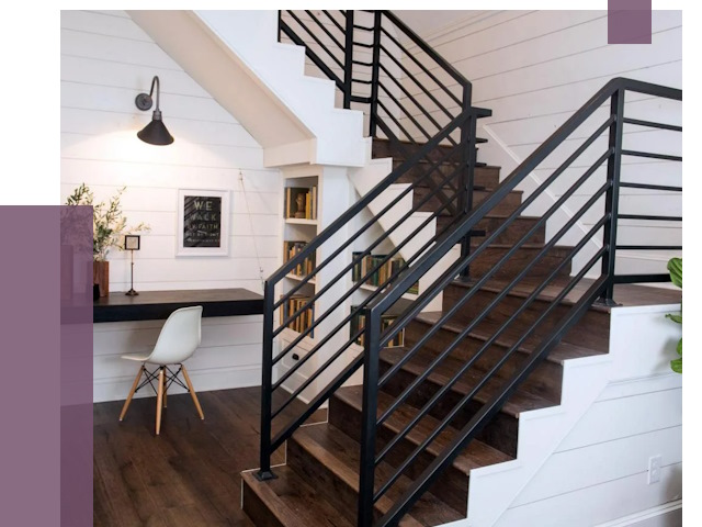 Перила для лестницы в доме в Медногорске от 7375 руб. — ПРОЛЁТ-Мдн