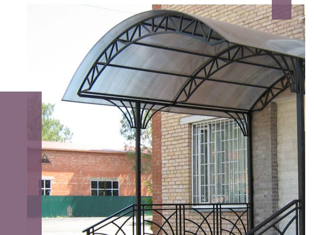 Металлические навесы и козырьки в Медногорске от 12715 руб.