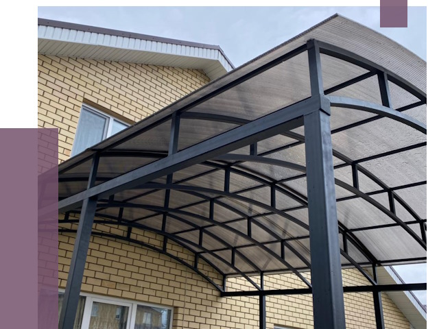 Монтаж козырьков в Медногорске от 11444 руб. | ПРОЛЁТ-Мдн