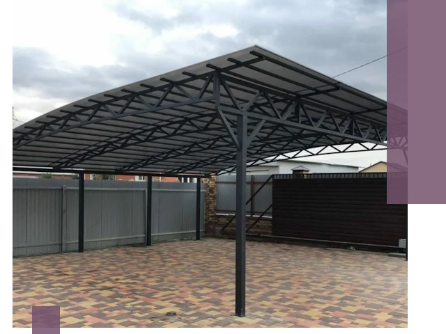 Недорогие навесы под ключ в Медногорске — изготовление и монтаж