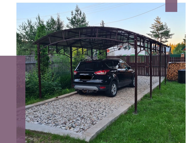 Навесы для автомобиля в Медногорске от 13071 руб.  | ПРОЛЁТ-Мдн