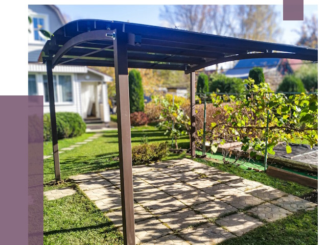 Навесы для дачи в Медногорске от 12664 руб. под ключ — ПРОЛЁТ-Мдн