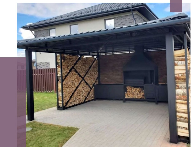 Навесы для барбекю в Медногорске от 12664 руб. под ключ | ПРОЛЁТ-Мдн