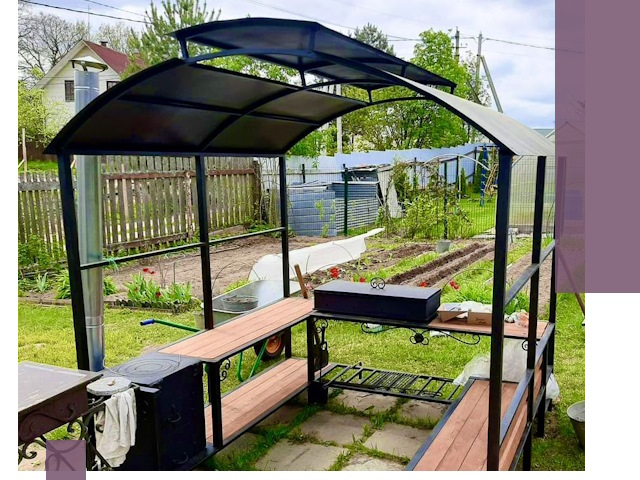 Навесы для барбекю в Медногорске: изготовление, монтаж и демонтаж