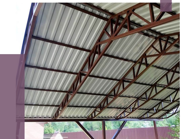 Навесы из профнастила в Медногорске от 7324 руб. | ПРОЛЁТ-Мдн