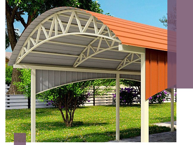 Навесы из профнастила под ключ в Медногорске — установка и монтаж