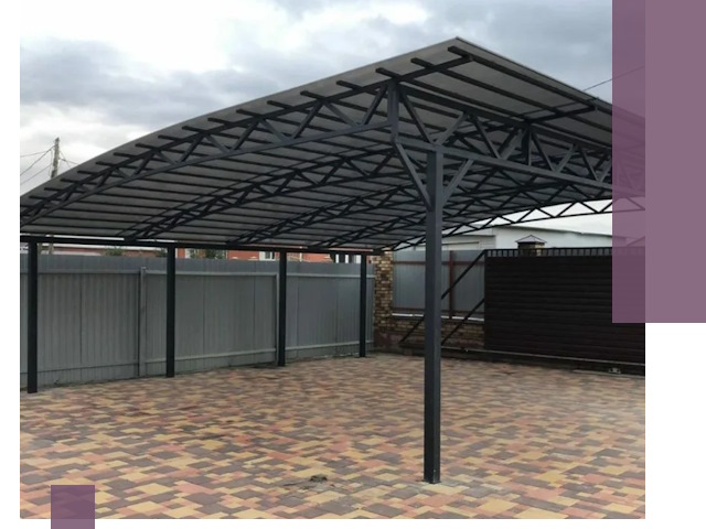 Металлические навесы под ключ в Медногорске — изготовление и монтаж