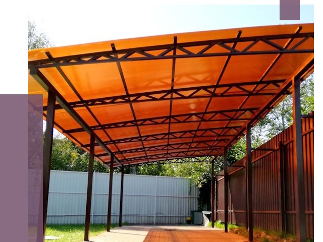 Односкатные навесы под ключ в Медногорске от 13071 руб. 