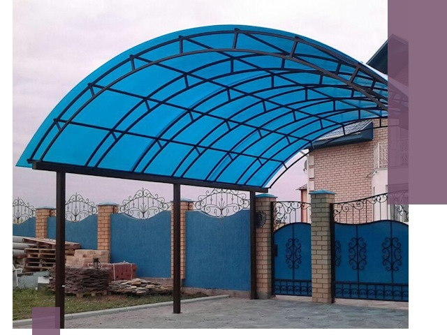 Арочные навесы под ключ в Медногорске — изготовление и монтаж