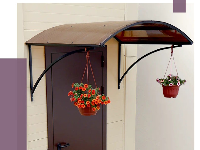 Козырьки над входом в Медногорске от 14749 руб.  | ПРОЛЁТ-Мдн