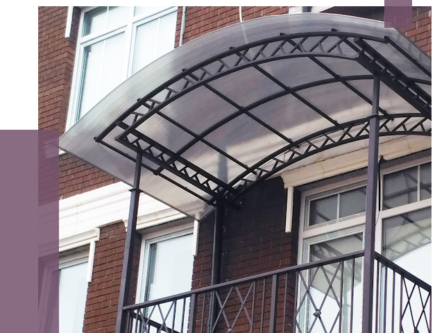 Козырьки над балконом в Медногорске от 8595 руб.  | ПРОЛЁТ-Мдн