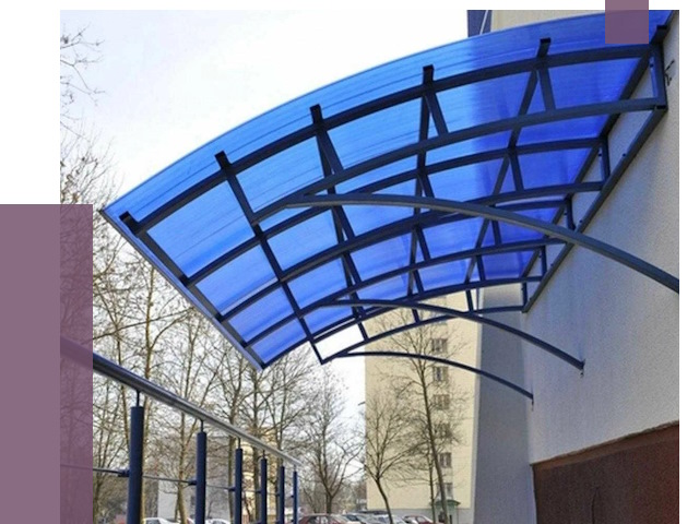 Козырьки из поликарбоната в Медногорске от 4272 руб. под ключ | ПРОЛЁТ-Мдн