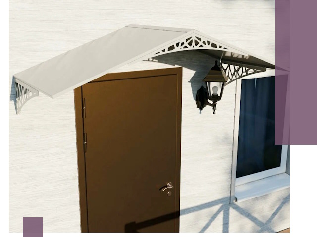 Металлические козырьки на входы и террасы в Медногорске