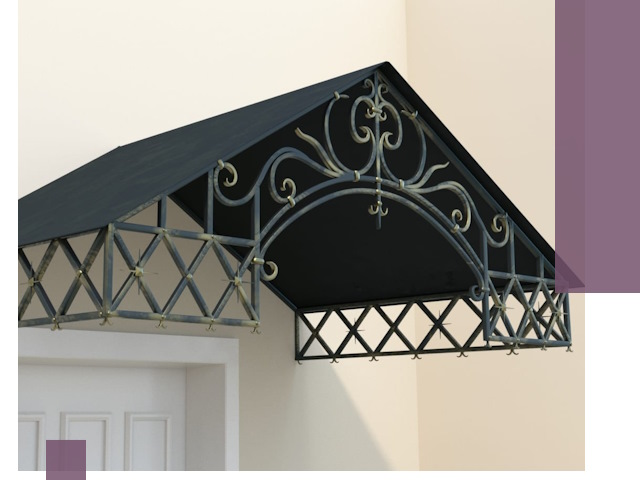 Двускатные металлические козырьки под ключ в Медногорске