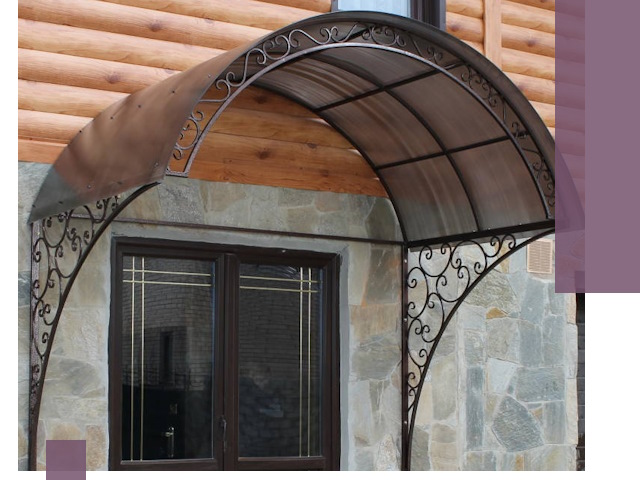 Арочные козырьки под ключ в Медногорске: изготовление и монтаж