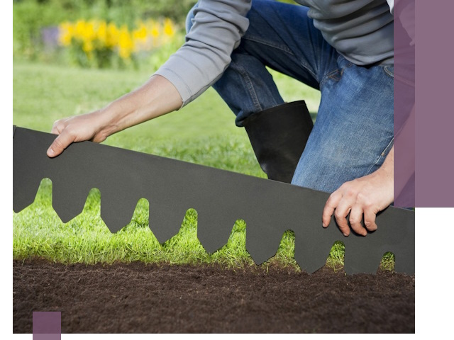 Металлические бордюры для газона в Медногорске — изготовление и монтаж