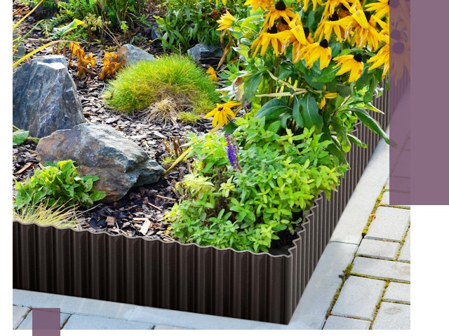 Металлические бордюры для клумб в Медногорске — производство и монтаж